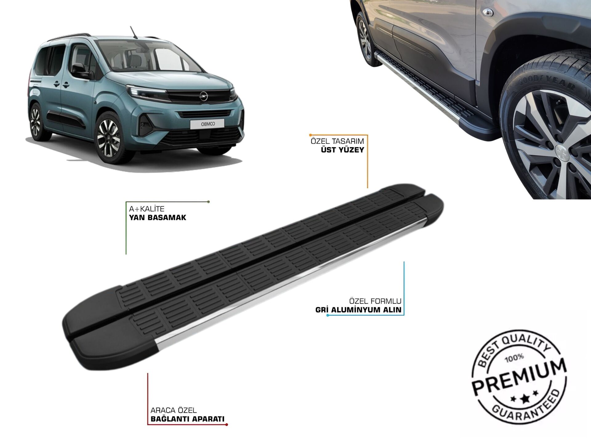 OPEL COMBO E KISA ŞASE YAN BASAMAK 2019 2020 2021 2022 2023 2024 2025