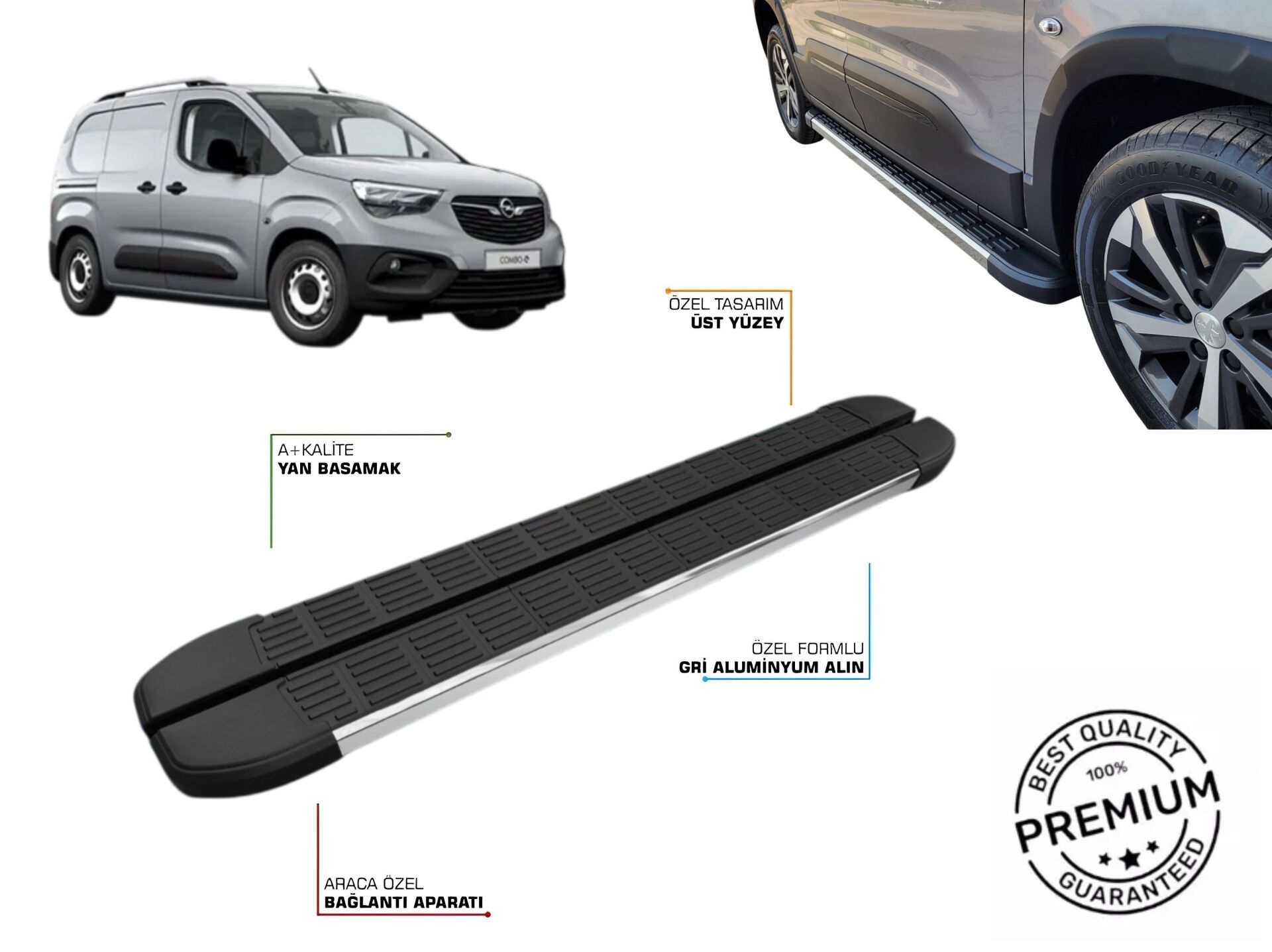 OPEL COMBO E UZUN ŞASE YAN BASAMAK 2019 2020 2021 2022 2023 2024 2025
