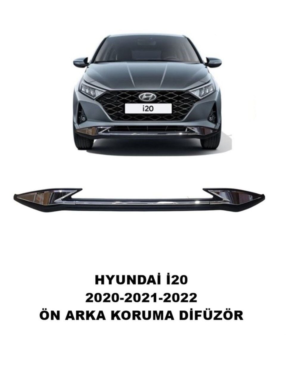 HYUNDAİ İ20 UYUMLU 2020 2021 2022 ARACA ÖZEL ÖN DİFÜZÖR