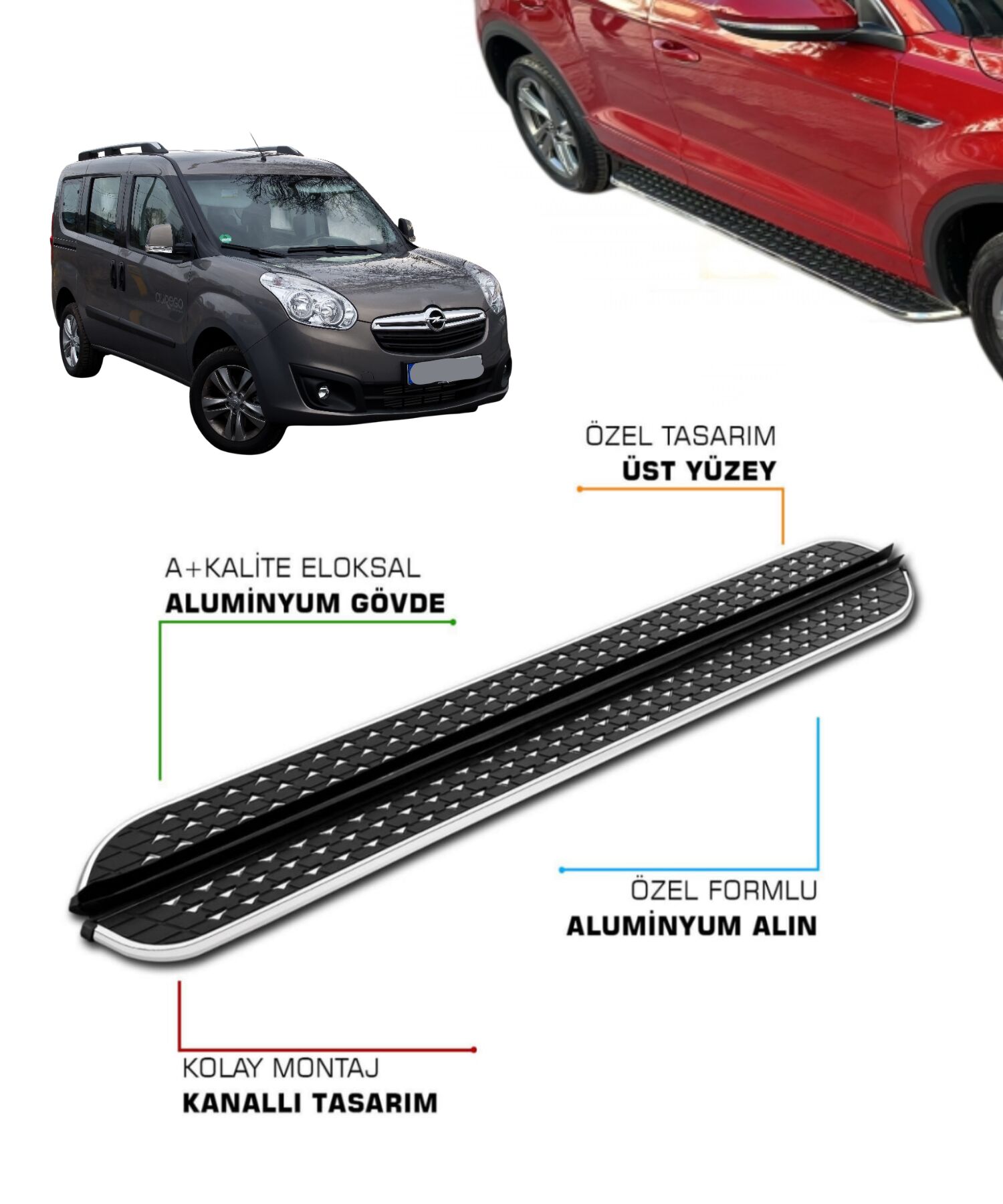 OPEL COMBO D UYUMLU 2010 2011 2012 2013 YAN BASAMAK