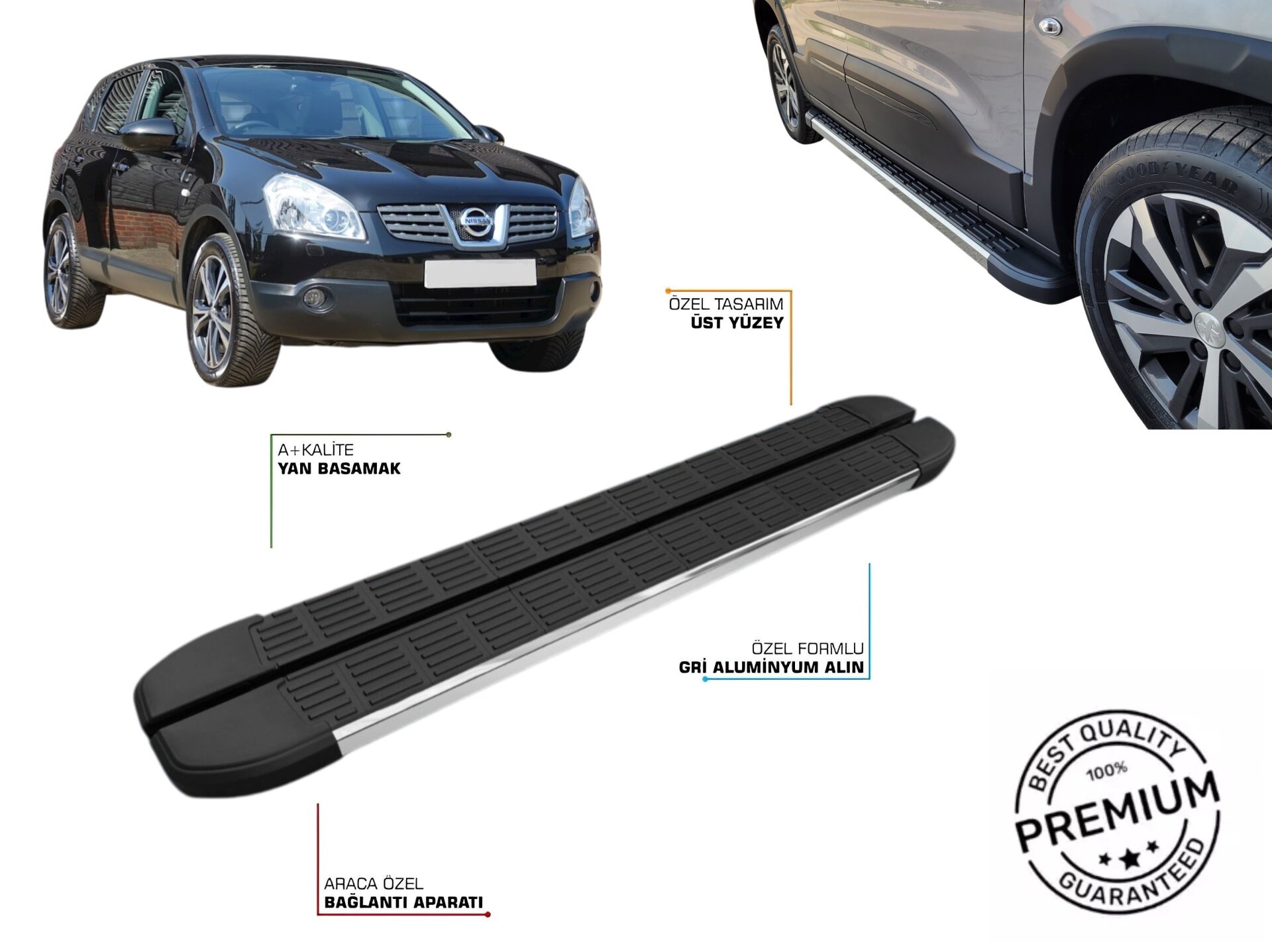 NISSAN QASHQAI YAN BASAMAK 2007 2008 2009 2010 2011 2012 2013 2014