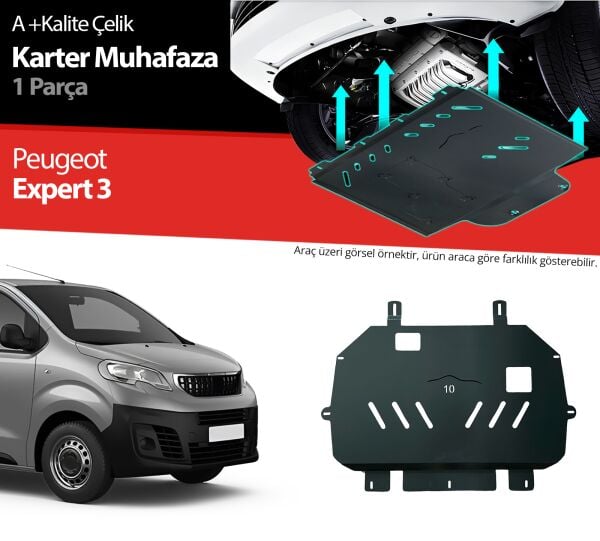 Peugeot Expert 1.5 Motor İle Uyumlu Çelik Karter Muhafaza Koruma 2016 2017 2018 2019 2020 2021 2022 2023 2024