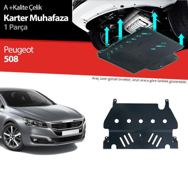 Peugeot 508 Çelik Karter Muhafaza Koruma 2010 2011 2012 2013 2014 2015 2016 2017