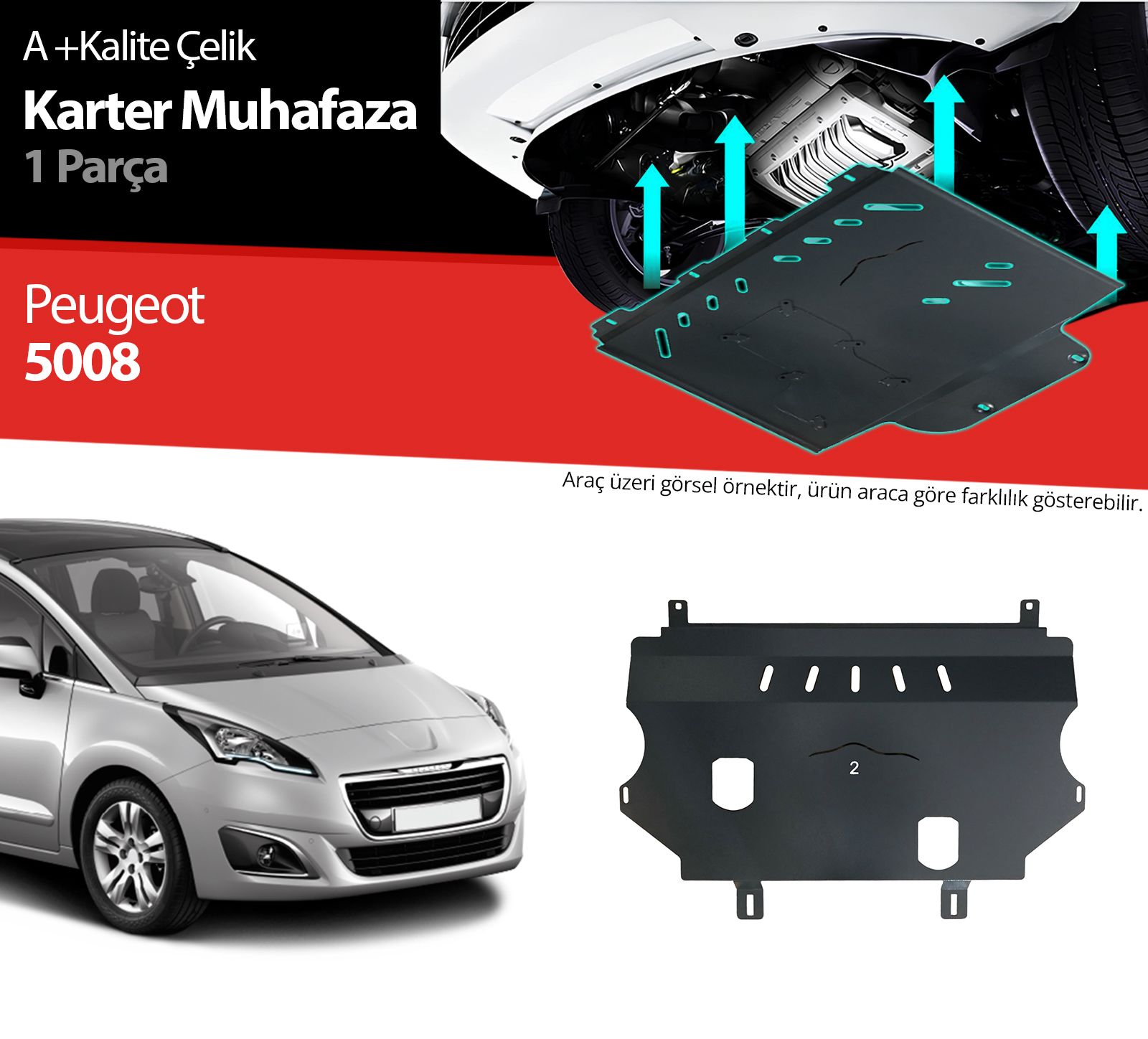 Peugeot 5008 Çelik Karter Muhafaza Koruma 2013 2014 2015 2016