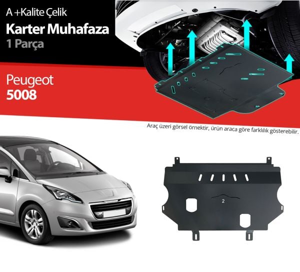 Peugeot 5008 Çelik Karter Muhafaza Koruma 2013 2014 2015 2016