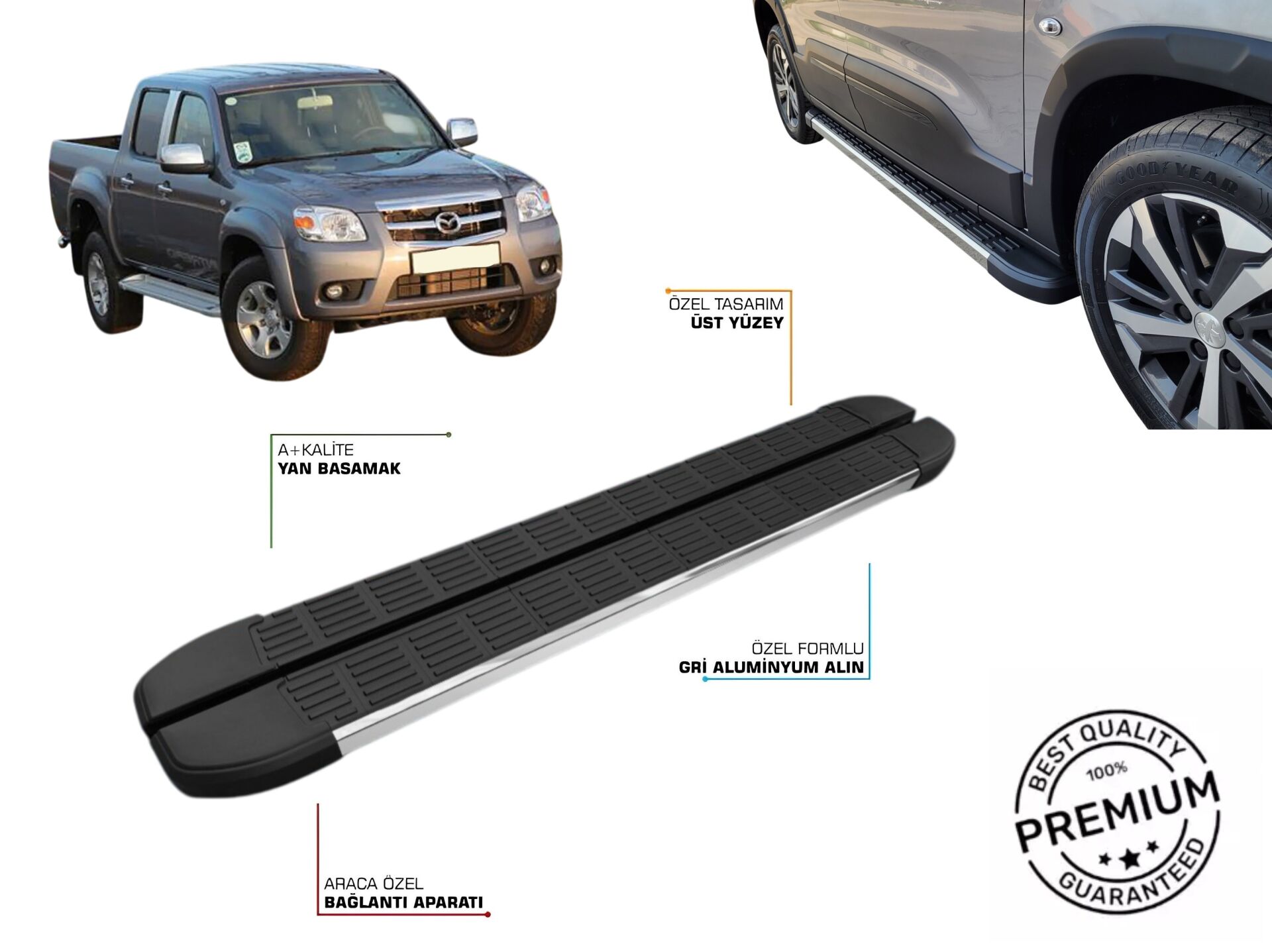 MAZDA BT-50 YAN BASAMAK 2006 2007 2008 2009 2010 2011 2012