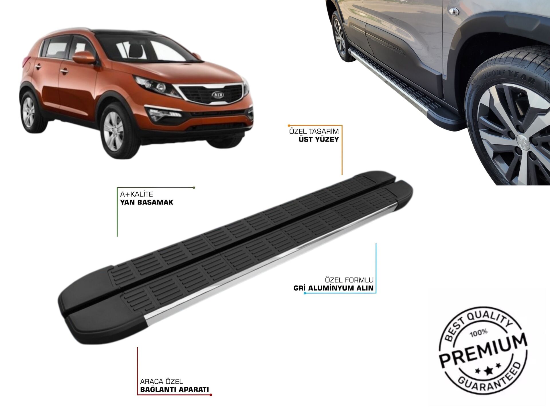 KIA SPORTAGE 3 2010 2011 2012 2013 2014 2015 ARACA ÖZEL YAN BASAMAK