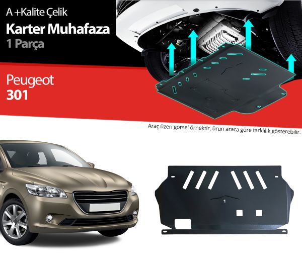 Peugeot 301 Çelik Karter Muhafaza Koruma 2012 2013 2014 2015 2016 2017 2018 2019 2020