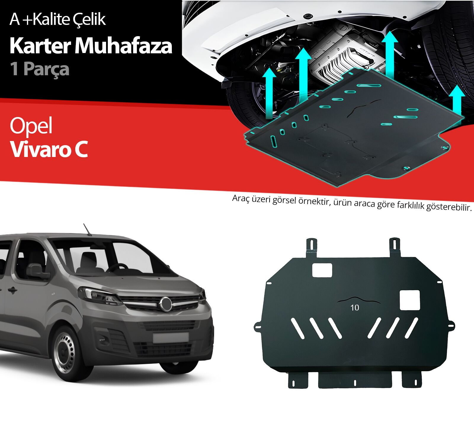 Opel Vivaro 1.5 Motor İle Uyumlu Çelik Karter Muhafaza Koruma 2019 2020 2021 2022 2023 2024