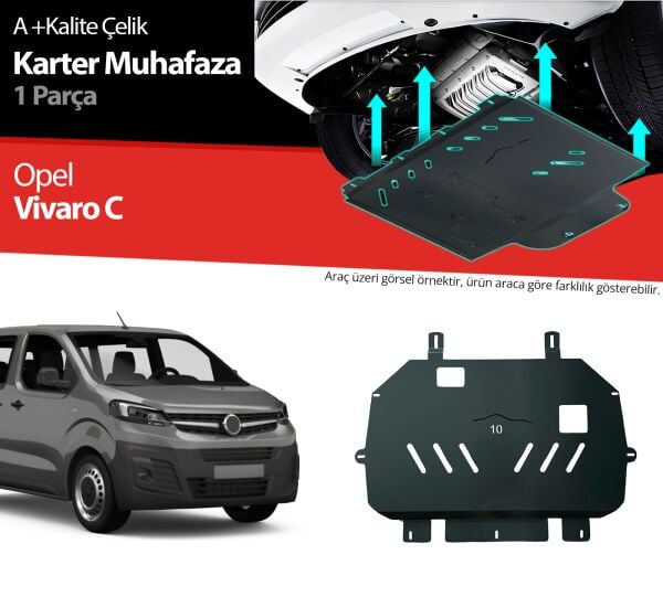 Opel Vivaro 1.5 Motor İle Uyumlu Çelik Karter Muhafaza Koruma 2019 2020 2021 2022 2023 2024