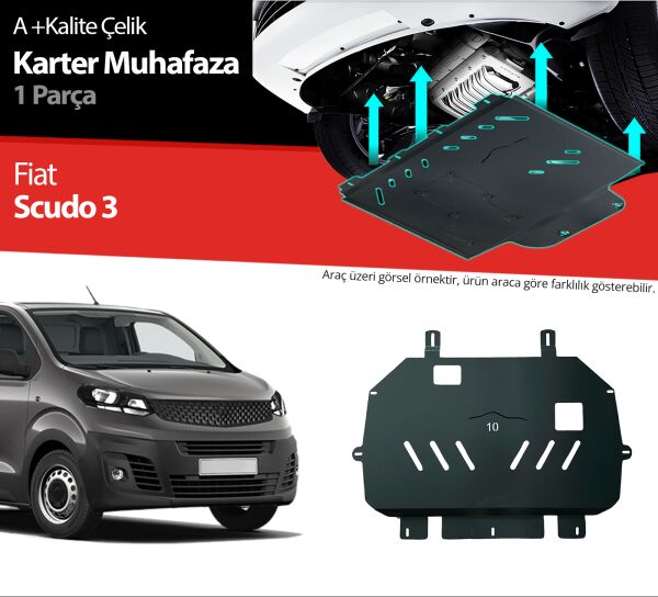 Fiat Scudo 1.5 Motor İle Uyumlu Çelik Karter Muhafaza Koruma 2020 2021 2022 2023 2024