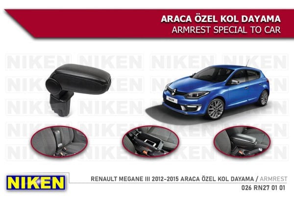 MEGANE 3 2011 2012 2013 2014 2015 ARACA ÖZEL KOL DAYAMA