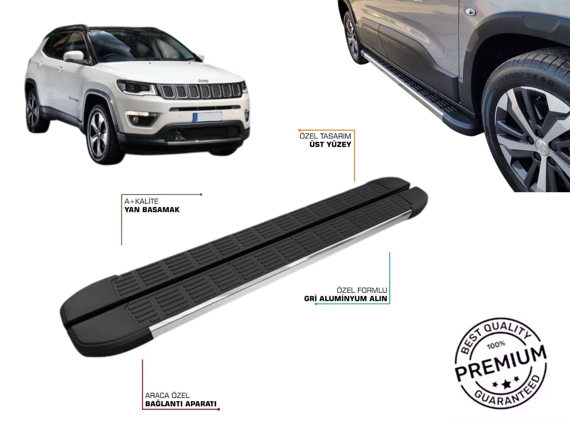 JEEP COMPASS 2 2017 2018 2019 2020 2021 2022 2023 ARACA ÖZEL YAN BASAMAK