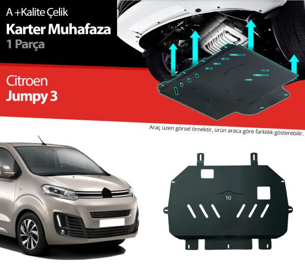 Citroen Jumpy 1.5 Motor İle Uyumlu Çelik Karter Muhafaza Koruma 2016 2017 2018 2019 2020 2021 2022 2023