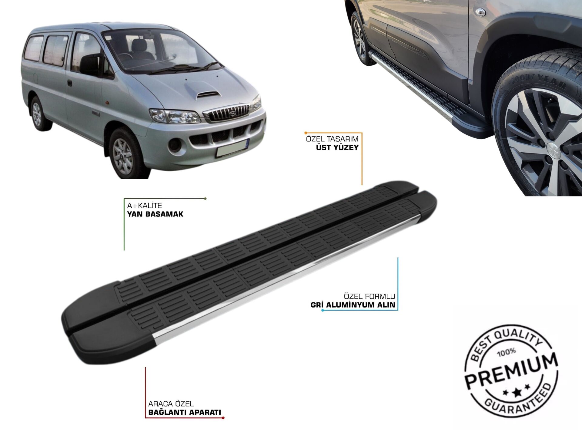 HYUNDAİ STAREX UZUN ŞASE YAN BASAMAK 1997 1998 1999 2000 2001 2002 2003 2004 2005 2006 2007