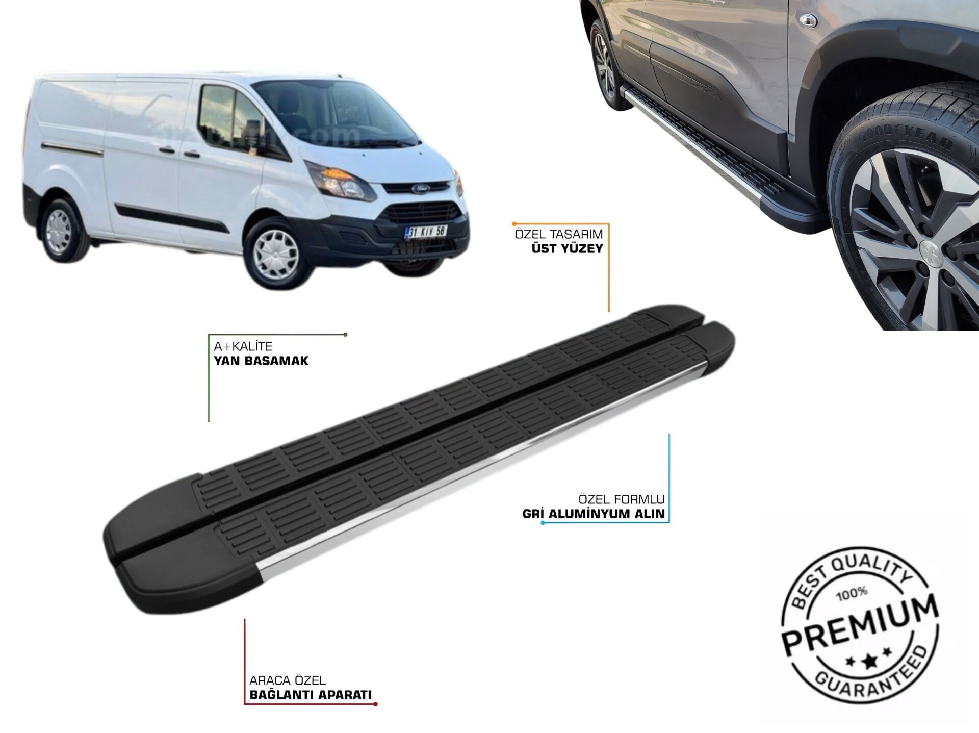 CUSTOM UZUN ŞASE YAN BASAMAK 2013 2014 2015 2016 2017 2018 2019 2020 2021 2022 2023 2024