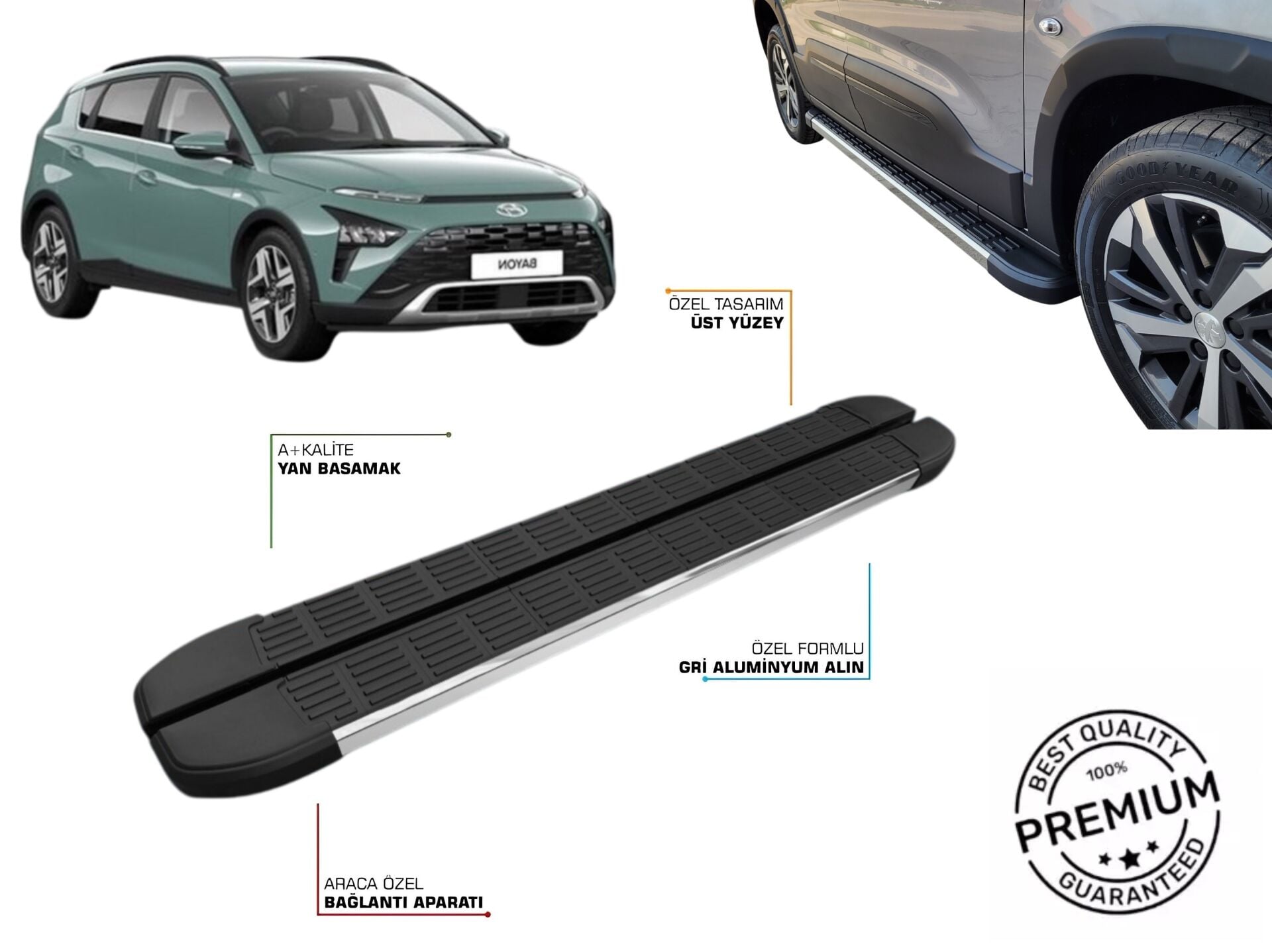 HYUNDAI BAYON ARACA ÖZEL YAN BASAMAK 2021 2022 2023 2024 2025