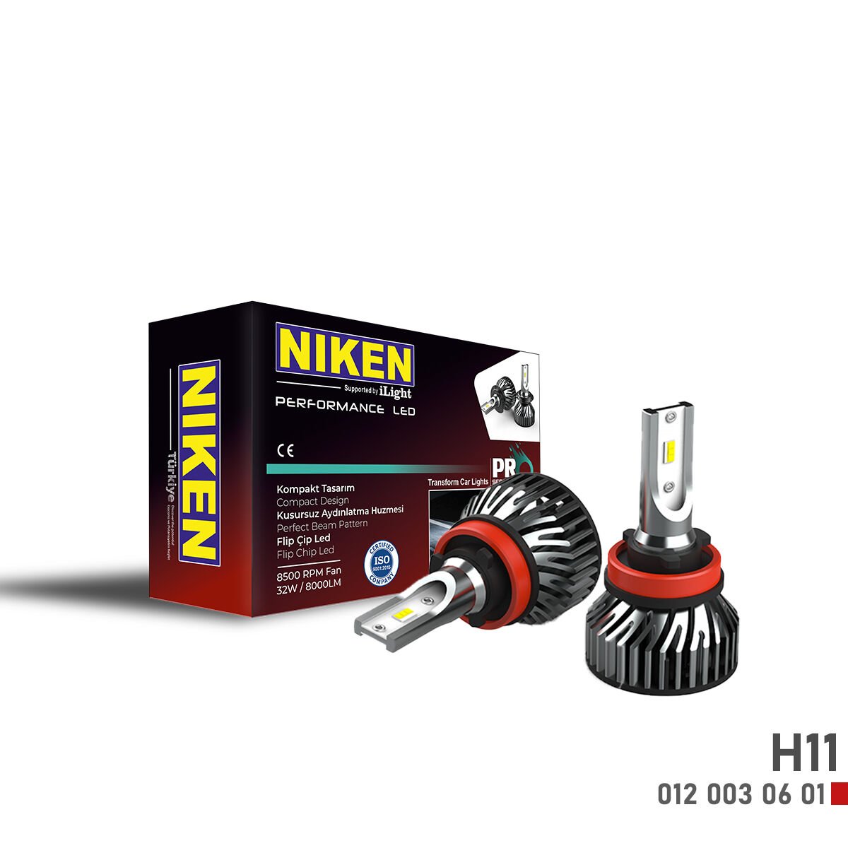 NİKEN PRO LED XENON BEYAZ FAR AMPÜLÜ ZENON H1 H3 H4 H6 H10 H11 HB3 905 HB4 9006 H11