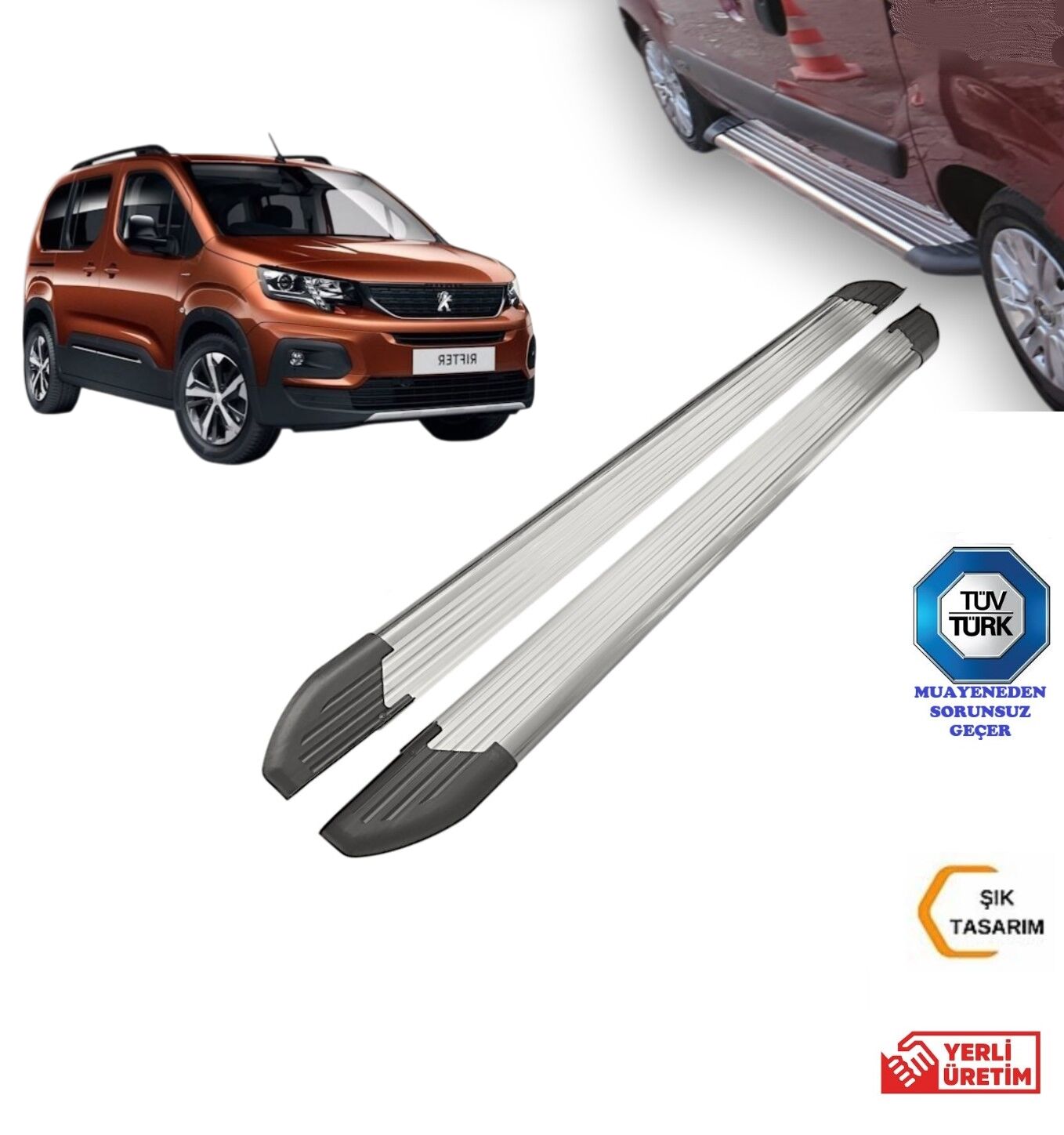 Peugeot Rifter Kısa Şase Yan Basamak 2019 2020 2021 2022 2023 2024 2025